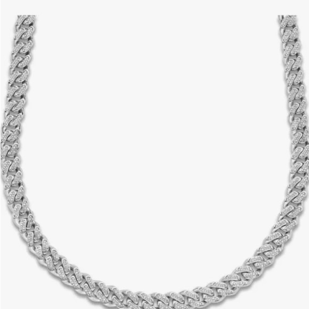 silver dimonad chain necklace